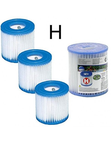 Lot de 4 cartouches de filtration type H - Pour piscine