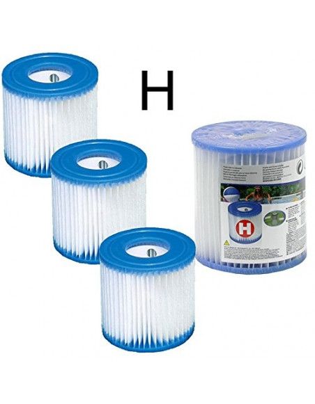 Lot de 4 cartouches de filtration type H - Pour piscines