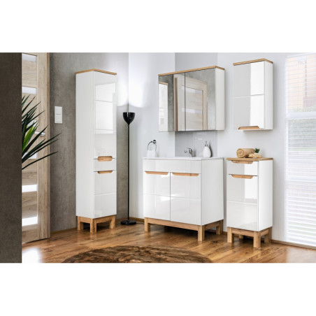 Ensemble complet de salle de bain 80 cm - 7 éléments - Cintra White