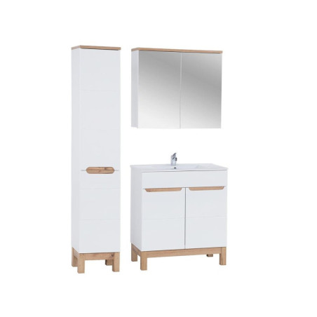Ensemble de salle de bain 80 cm - 5 éléments - Cintra White