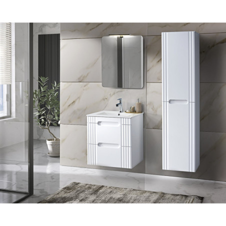 Ensemble de salle de bain 60 cm avec 3 éléments - Oceanie White