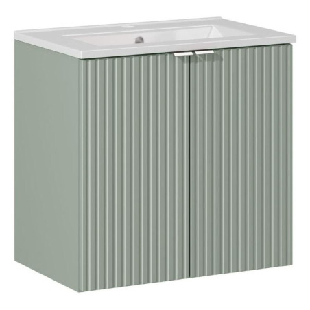 Meuble vasque à encastrer 60 cm - A portes - Vert Roseau