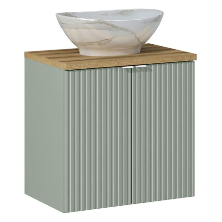 Meuble vasque à poser 60 cm - A portes - Vert Roseau
