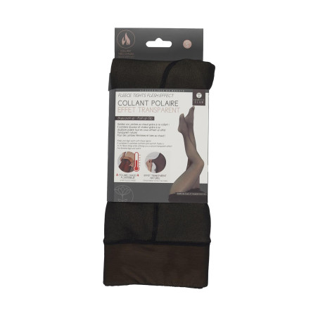 Collant polaire effet transparent - Noir - Taille S