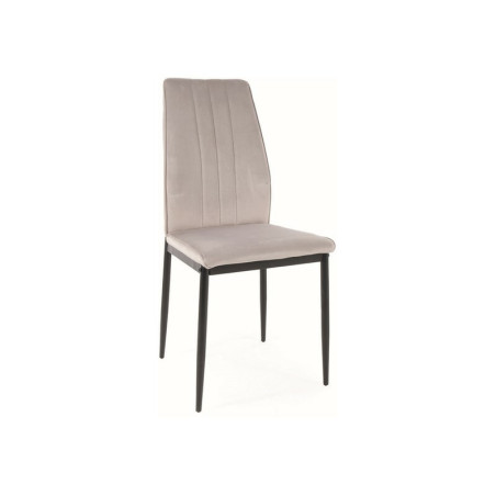 Chaise en velours "Atom" - Velvet - Beige - l 44 x H 93 cm