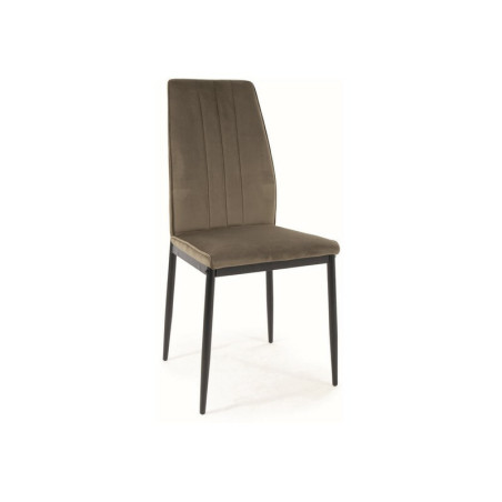 Chaise en velours "Atom" - Velvet - Vert Olive - l 44 x H 93 cm
