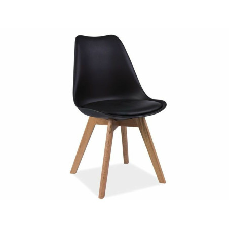 Chaise "Kris" - Noir/Marron - l 49 x H 83 cm