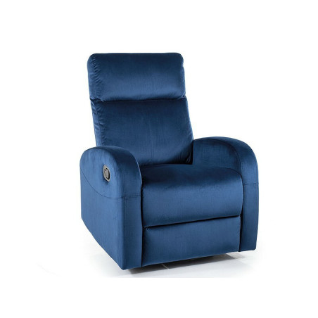 Fauteuil inclinable en velours "Olimp" - Velvet - Bleu marine - l 72 x H 101 cm