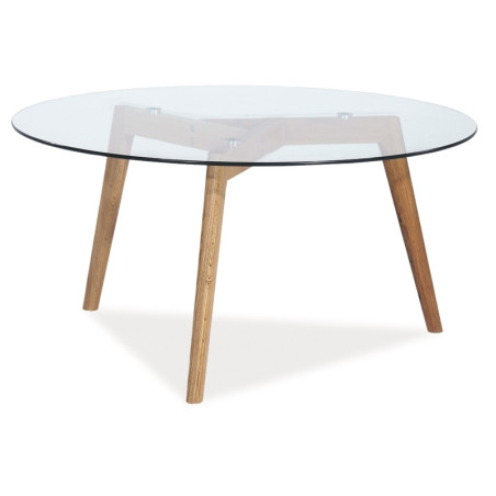Table basse ronde en verre "Oslo L2" - Transparente - D 80 x H 45 cm