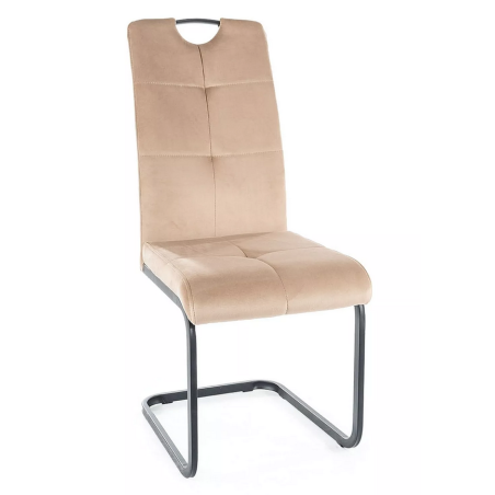 Chaise "Axo" - Velvet - Beige - l 43 x H 101 cm