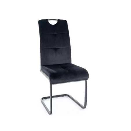 Chaise "Axo" - Velvet - Noir - l 43 x H 101 cm