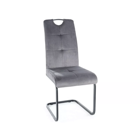 Chaise "Axo" - Velvet - Gris Foncé - l 43 x H 101 cm