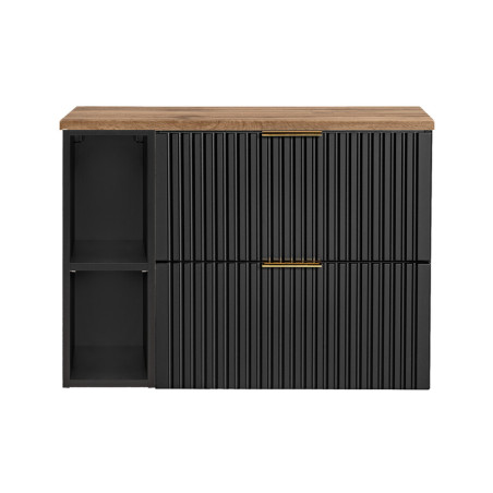 Meuble sous vasque avec rangement bas 80 cm - Georgia Black