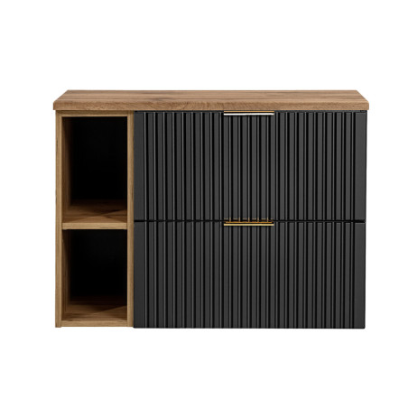Meuble sous vasque avec rangement 80 cm - Georgia Black