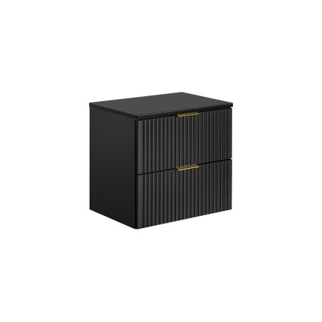 Meuble sous vasque 60 cm + plateau - Georgia Black
