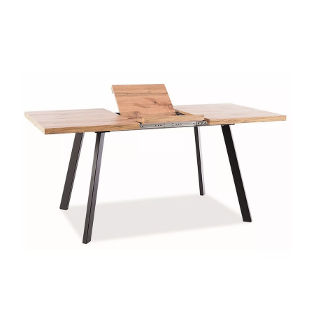 Table à manger extensible "Brick" - Marron clair/Noir - L 120 x H 75 cm