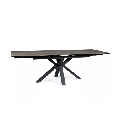 Table à manger "Columbus Ceramic" - Marron/Noir - L 160 x l 90 cm