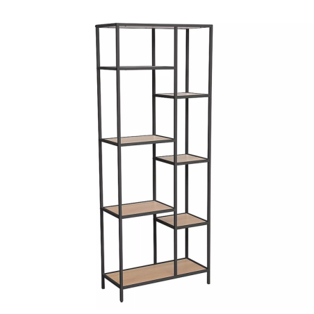 Bibliothèque "Costa A" - Marron/Noir - L 70 x H 178 cm