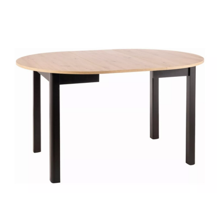 Table à manger extensible "Dante" - Beige/Noir - L 102 x H 75 cm