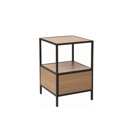 Table d'appoint "Geo S" - Marron clair/Noir - L 40 x H 59 cm