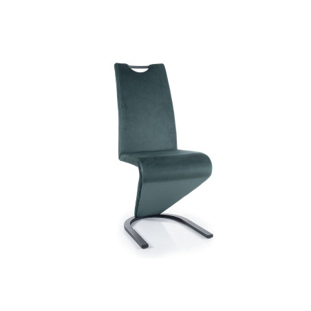 Chaise en velours "H090" - Velvet - Vert - l 43 x H 102 cm