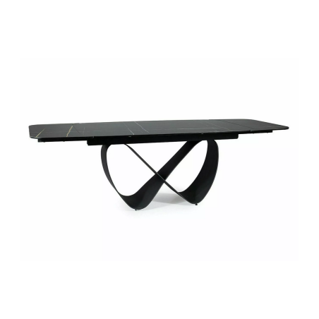 Table à manger extensible "Infinity Ceramic" - Noir - L 160(240) x l 95 cm