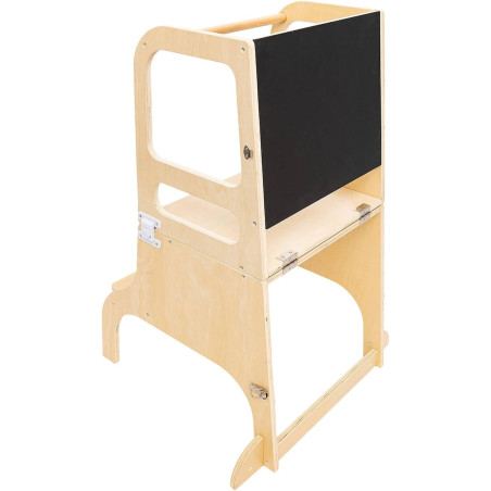 Tour d'observation 3 en 1 "Alba" - Beige/Noir - L 57,4 x P 52,25 x H 91 cm
