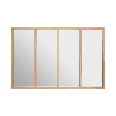 Miroir atelier en bois "Nae" - Marron clair - L 116 x H 76 cm