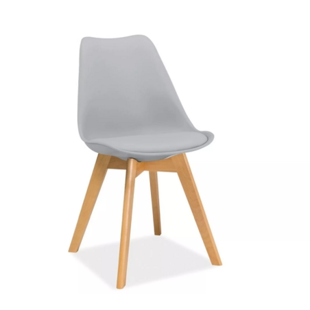 Chaise "Kris" - Gris clair - l 49 x H 83 cm