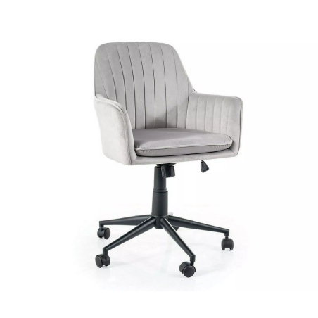 Fauteuil de bureau "Q-886" - Gris clair - l 58 x H 83 cm