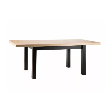 Table extensible "Presto" - Marron/Noir - L 140(218) x H 78 cm