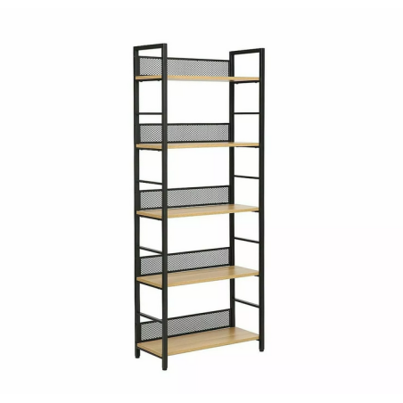 Bibliothèque "Raw R5" - Marron clair/Noir - l 28 x H 154 x L 60 cm