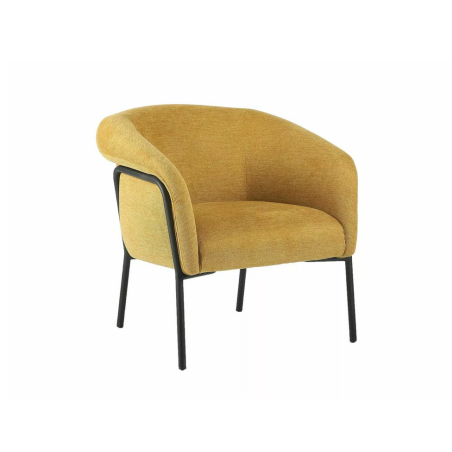 Fauteuil en tissu "Clover" - Brego - Jaune - l 69 x H 71 cm
