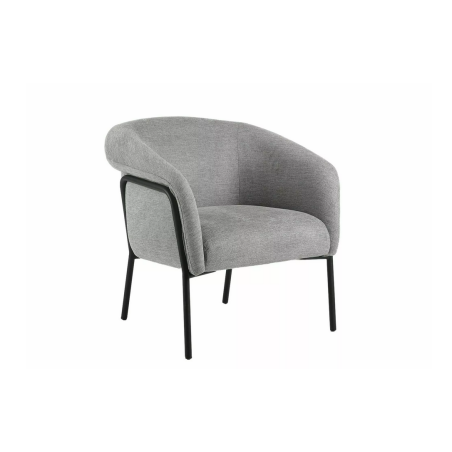 Fauteuil en tissu "Clover" - Brego - Gris - l 69 x H 71 cm
