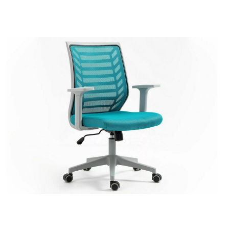 Fauteuil de bureau "Q-320" - Bleu/Gris - l 60 x H 93 cm