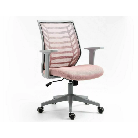Fauteuil de bureau "Q-320" - Rose/Gris - l 60 x H 93 cm