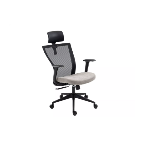 Fauteuil de bureau "Q-328H" - Noir/Gris - l 62 x H 97 cm