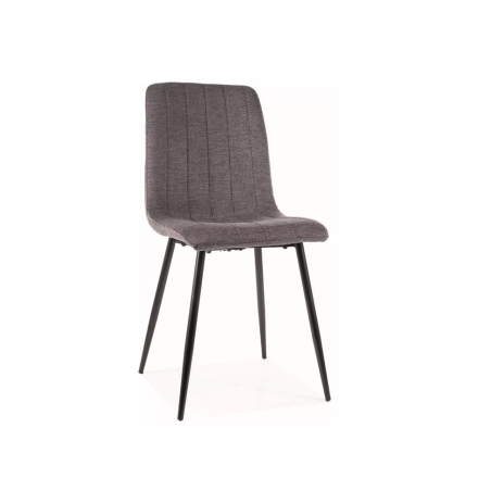 Chaise en tissu "Alan" - Brego - Gris foncé - l 45 x H 91 cm