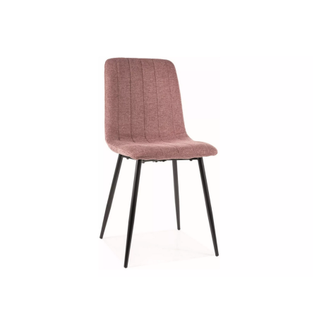 Chaise en tissu "Alan" - Brego - Rose - l 45 x H 91 cm
