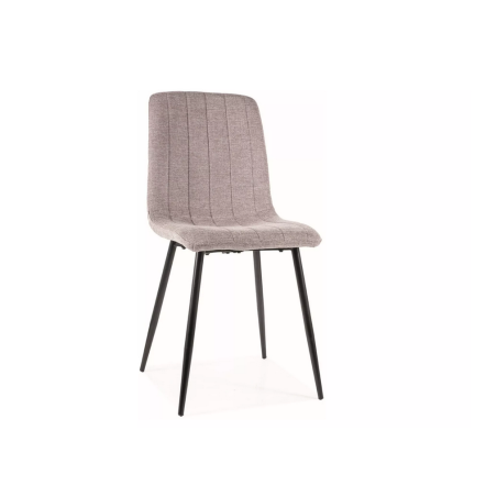 Chaise en tissu "Alan" - Brego - Gris - l 45 x H 91 cm