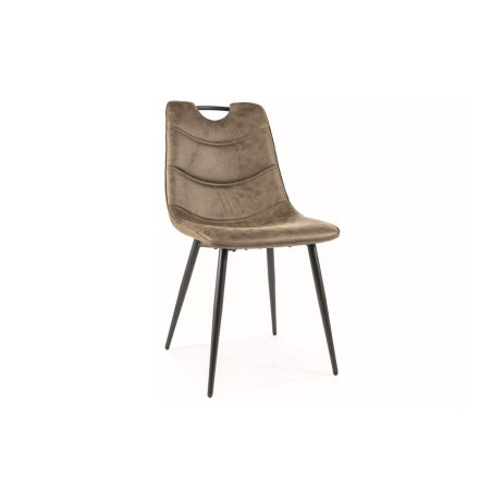 Chaise en tissu "Aloe" - Vert Olive - l 46 x H 50 cm