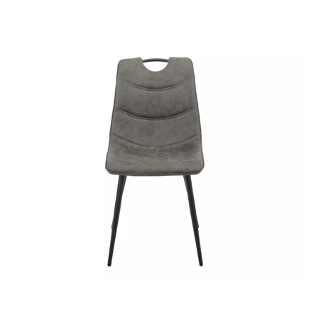 Chaise en tissu "Aloe" - Gris foncé - l 46 x H 50 cm