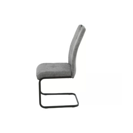 Chaise en tissu "Axo" - Brego - Gris clair - l 43 x H 101 cm