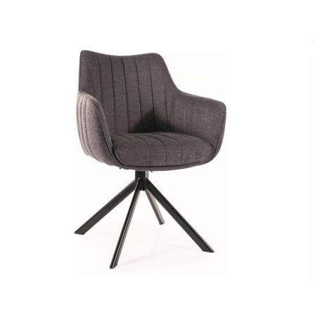 Chaise en tissu "Azalia" - Brego - Gris - l 61 x H 86 cm