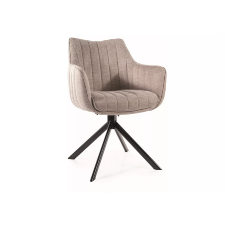 Chaise en tissu "Azalia" - Brego - Beige - l 61 x H 86 cm