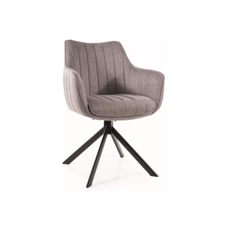 Chaise en tissu "Azalia" - Brego - Gris - l 61 x H 86 cm