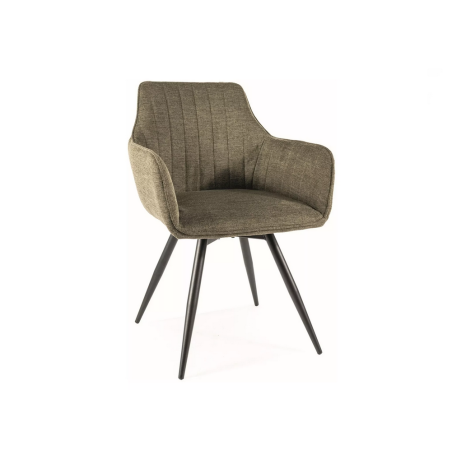 Chaise en tisus "Ballo" - Brego" - Vert Olive - l 56 x H 84 cm
