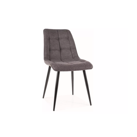 Chaise en tissu "Chic" - Brego - Gris foncé - l 50 x H 88 cm