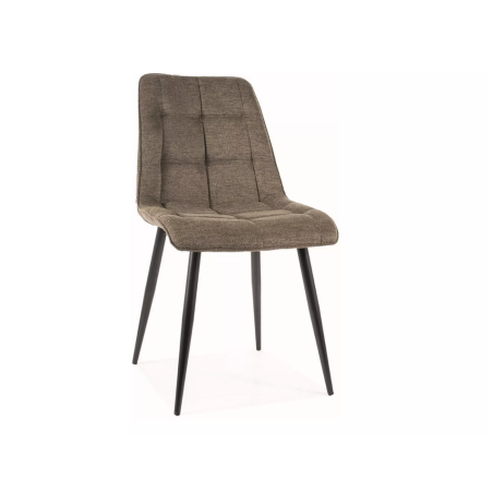 Chaise en tissu "Chic" - Brego - Vert Olive - l 50 x H 88 cm