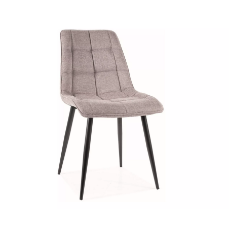 Chaise en tissu "Chic" - Brego - Gris - l 50 x H 88 cm